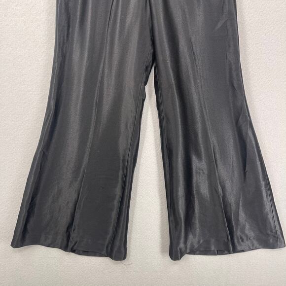 Vintage Union Made Satin Pants Womens 24" Waist Flare Bell Bottom High Waist - Picture 3 of 16